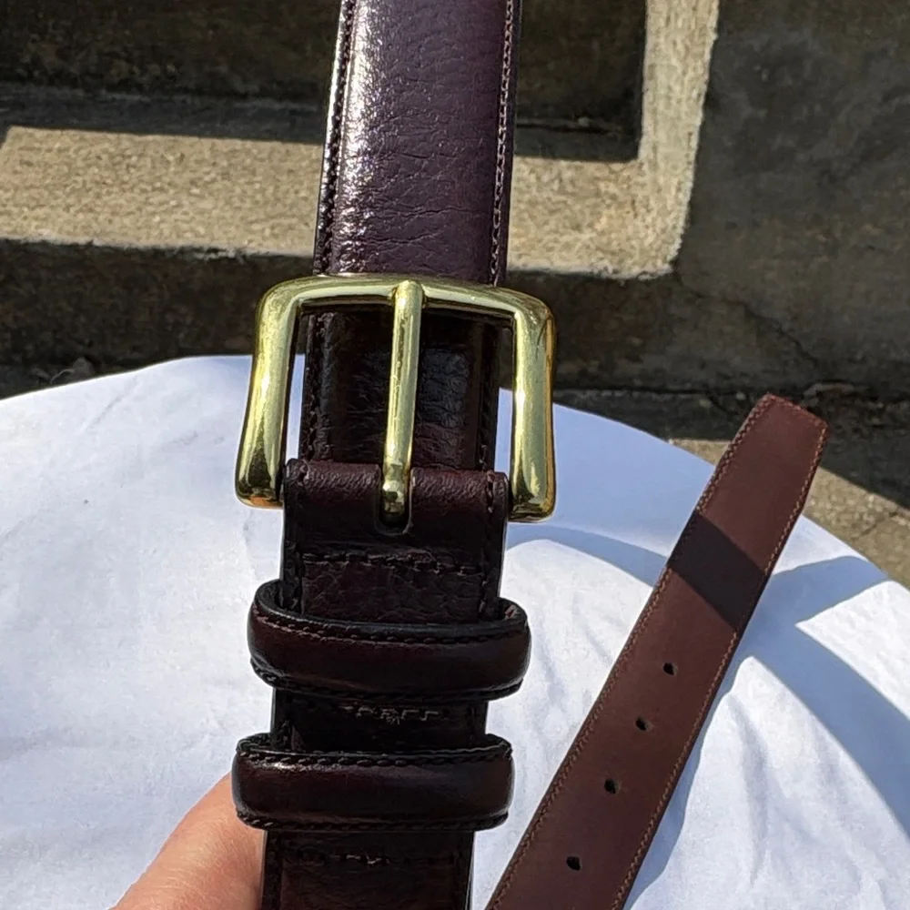 Unbranded Brown Full Grain Cowhide Leather belt Size 40